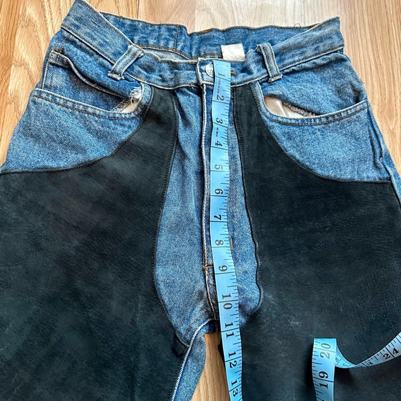 1980s Seruchi Suede Chaps-Style Jeans - Picture 7 of 13